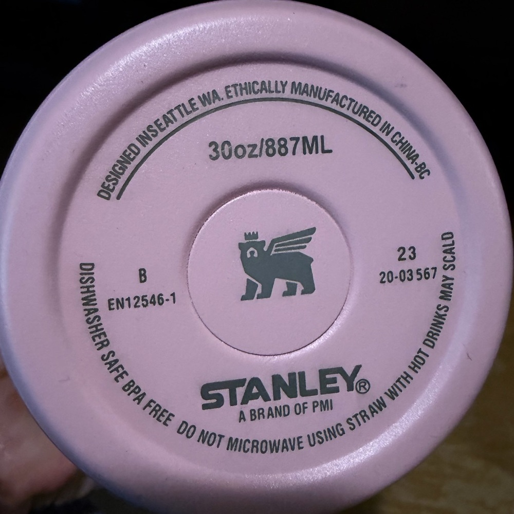 Stanley Pink Quencher Tumbler with Bear Artwork - Picture 5 of 5